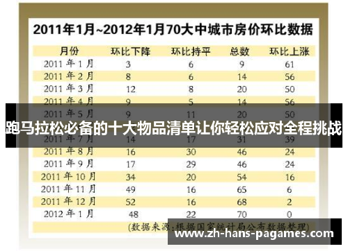 跑马拉松必备的十大物品清单让你轻松应对全程挑战